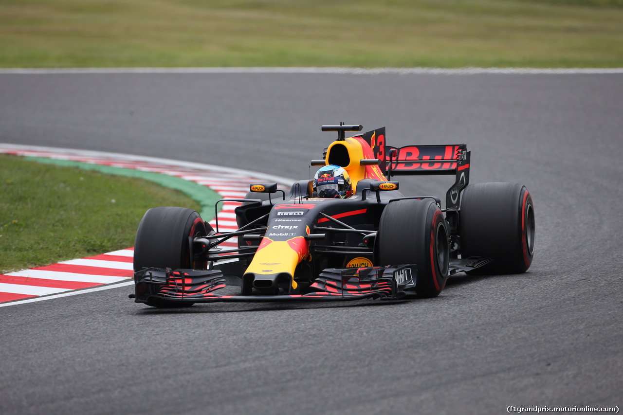 GP GIAPPONE, 06.10.2017- Prove Libere 1,  Daniel Ricciardo (AUS) Red Bull Racing RB13