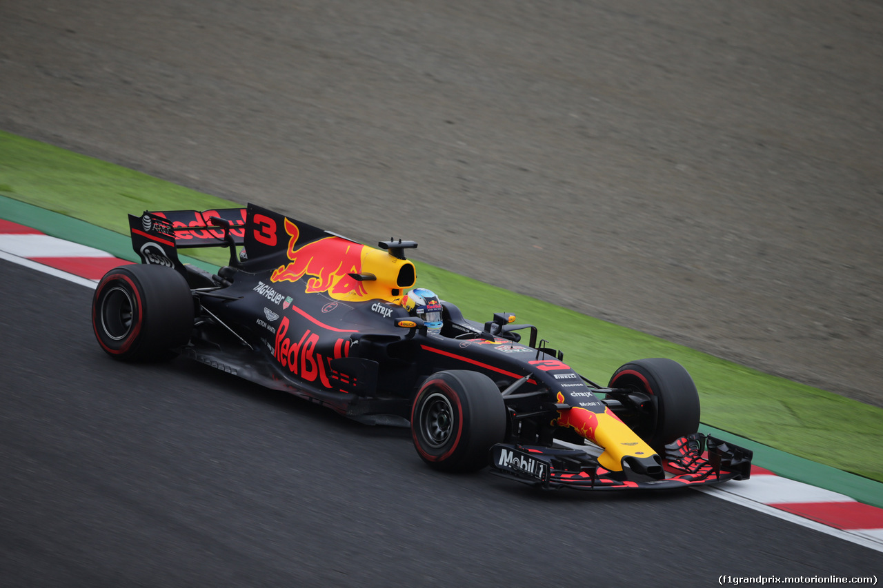 GP GIAPPONE, 06.10.2017- Prove Libere 1,  Daniel Ricciardo (AUS) Red Bull Racing RB13