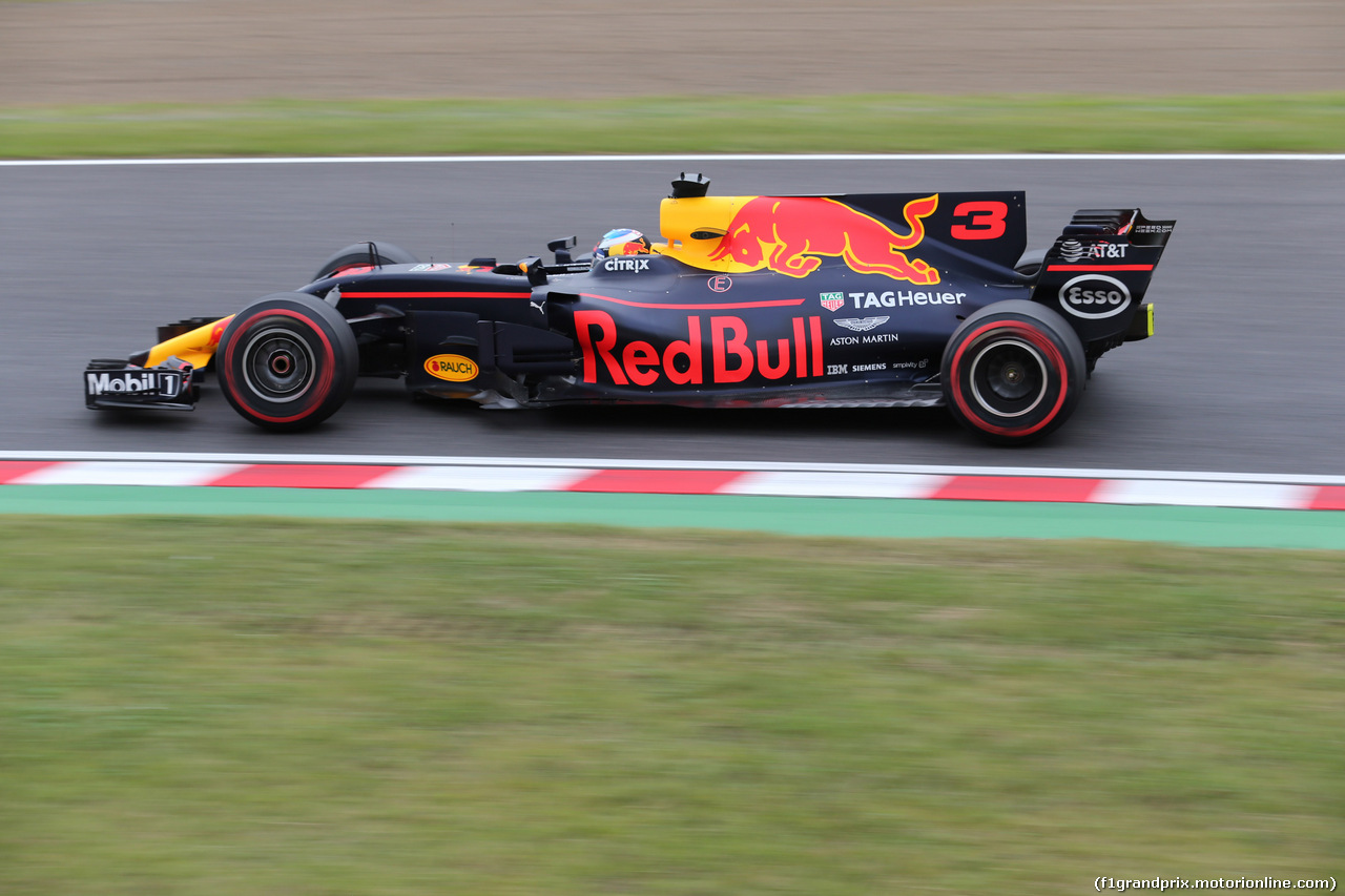 GP GIAPPONE, 06.10.2017- Prove Libere 1,  Daniel Ricciardo (AUS) Red Bull Racing RB13