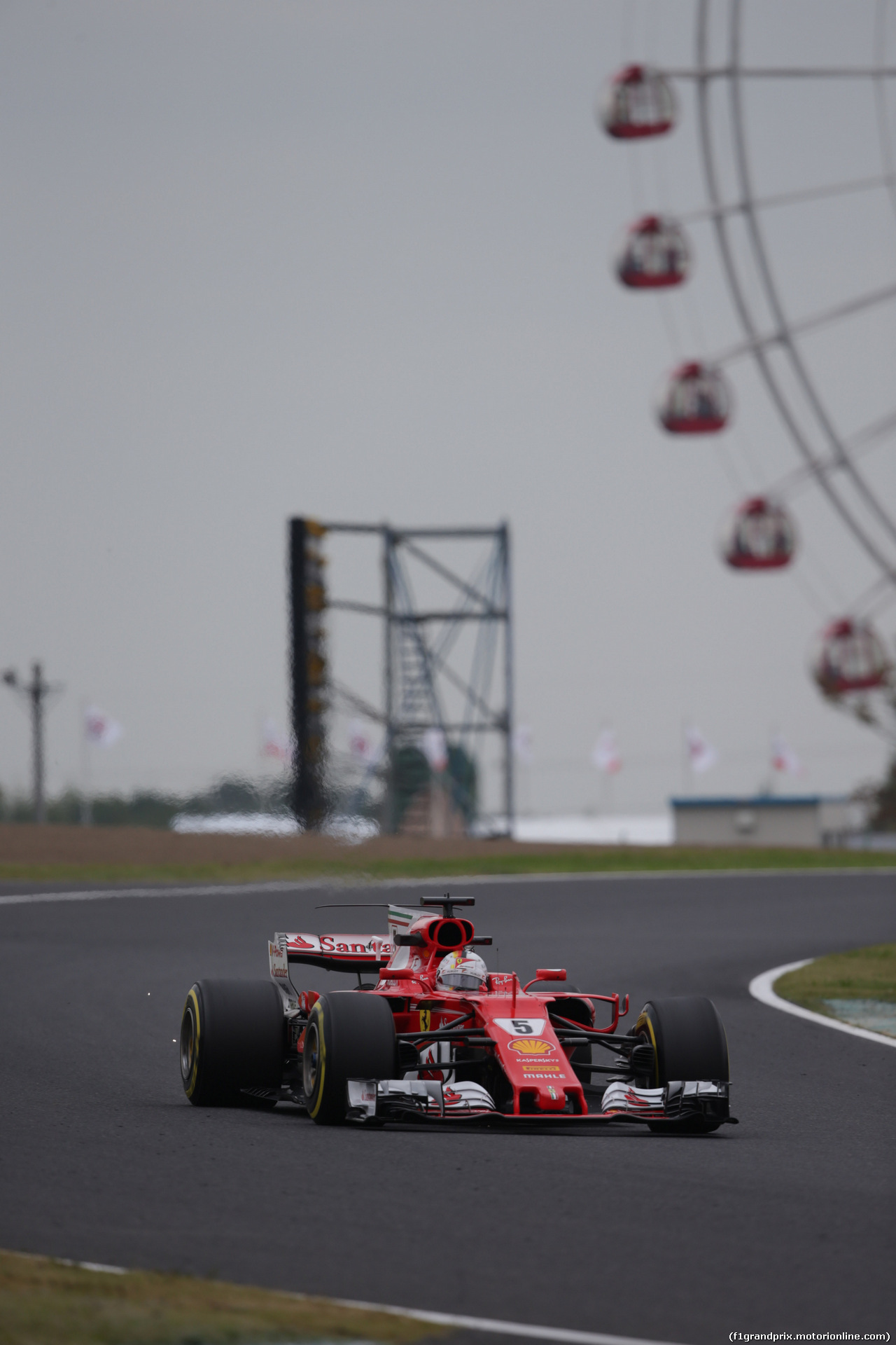 GP GIAPPONE, 06.10.2017- Prove Libere 1, Sebastian Vettel (GER) Ferrari SF70H