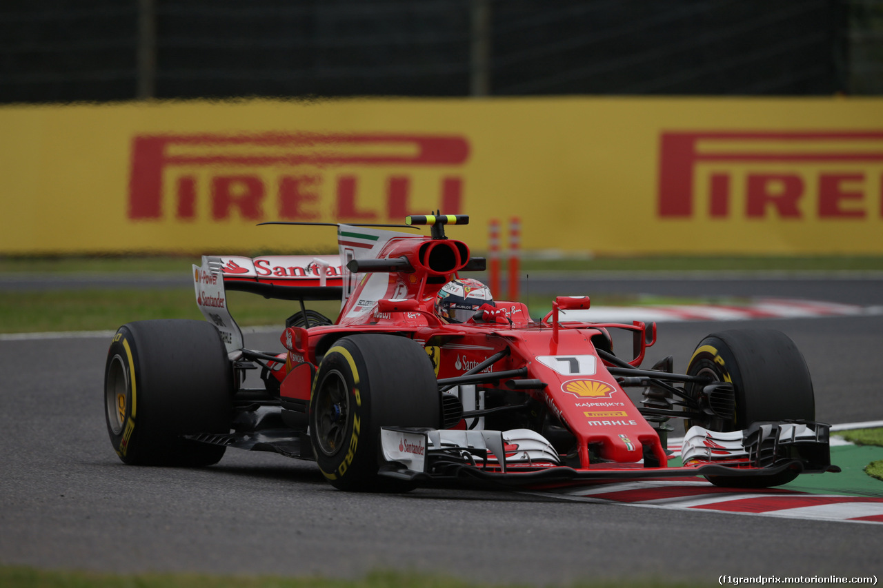 GP GIAPPONE, 06.10.2017- Prove Libere 1, Kimi Raikkonen (FIN) Ferrari SF70H