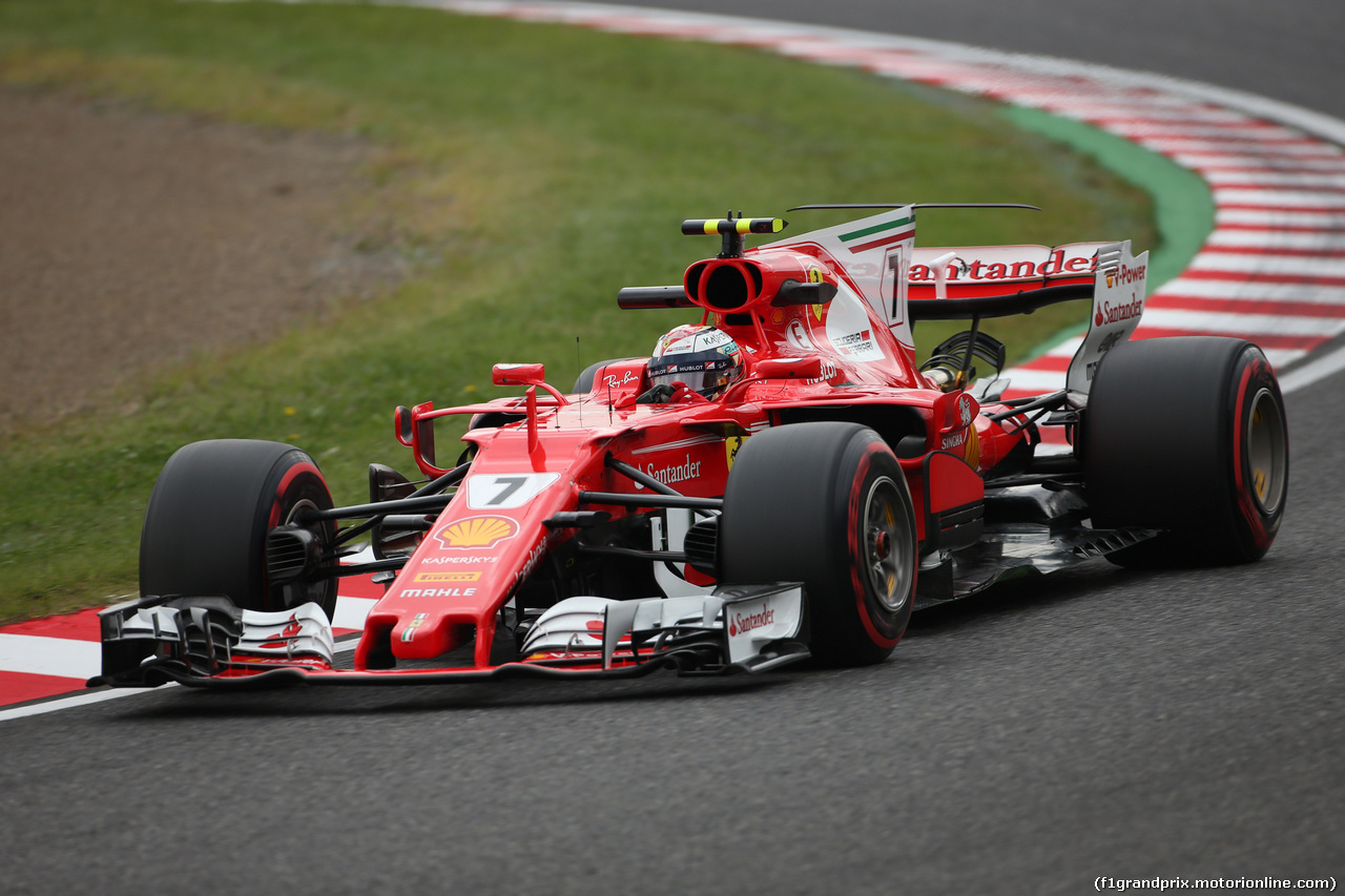 GP GIAPPONE, 06.10.2017- Prove Libere 1, Kimi Raikkonen (FIN) Ferrari SF70H