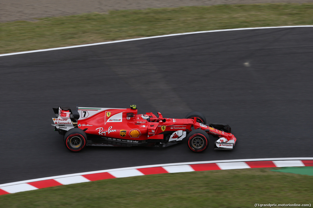 GP GIAPPONE, 06.10.2017- Prove Libere 1, Kimi Raikkonen (FIN) Ferrari SF70H