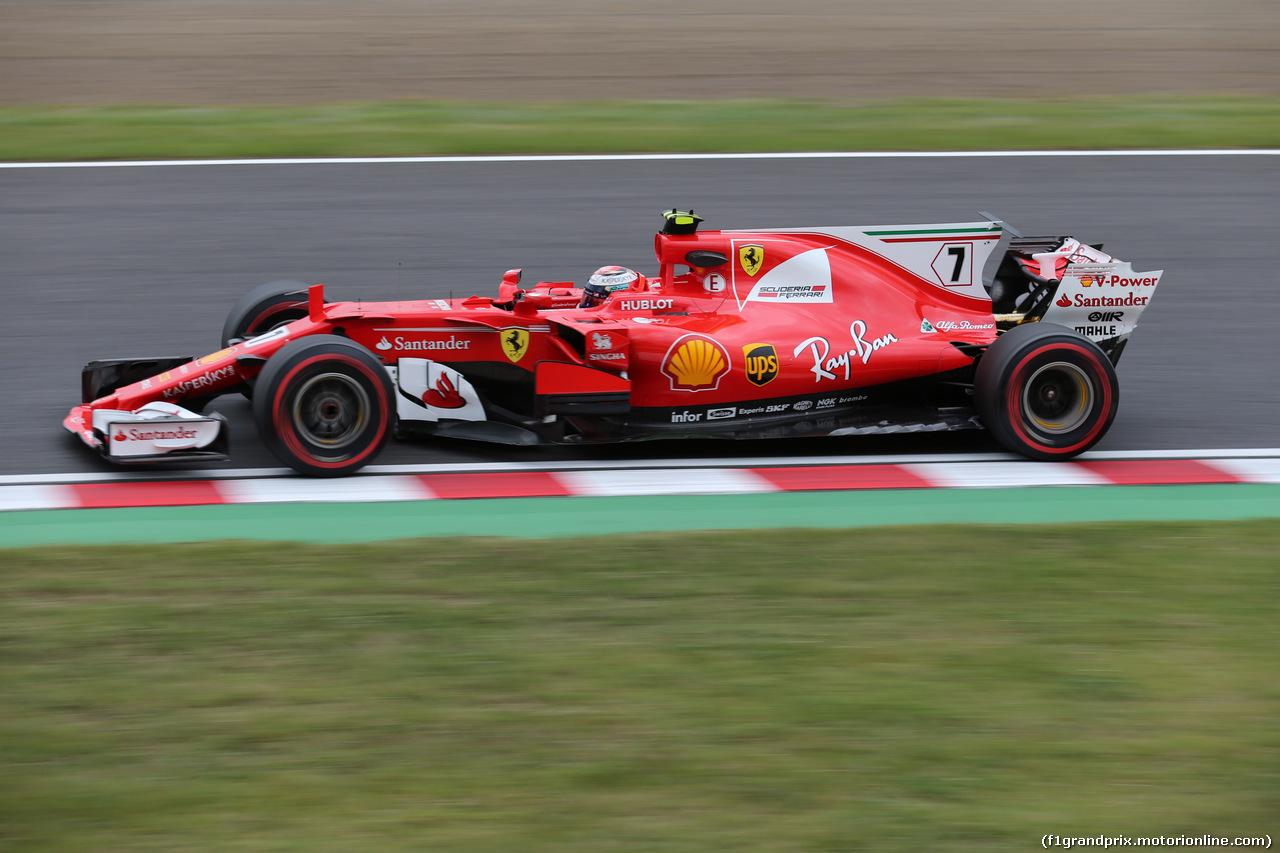 GP GIAPPONE, 06.10.2017- Prove Libere 1, Kimi Raikkonen (FIN) Ferrari SF70H
