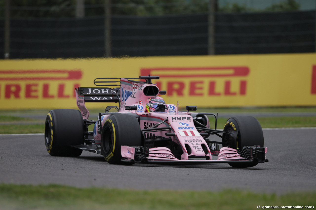 GP GIAPPONE, 06.10.2017- Prove Libere 1, Sergio Perez (MEX) Sahara Force India F1 VJM010