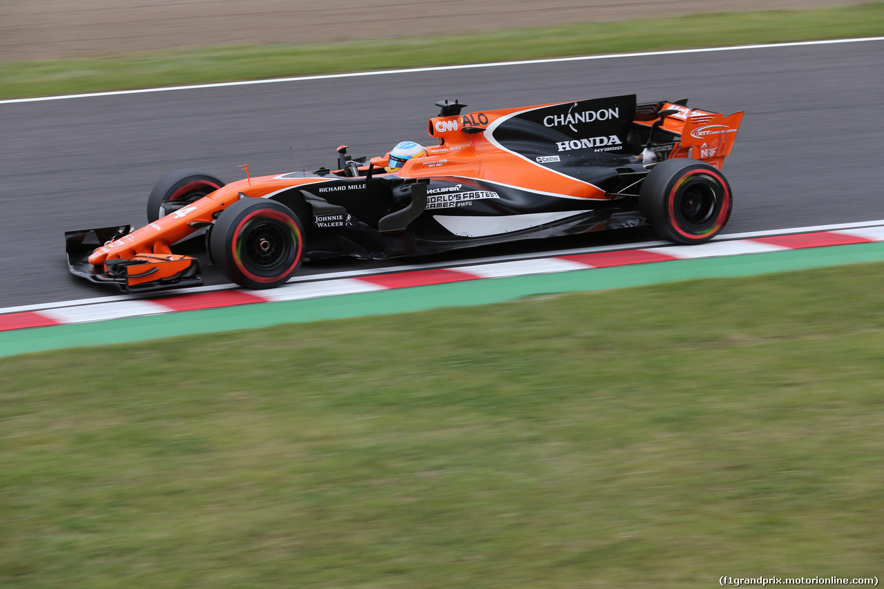 GP GIAPPONE, 06.10.2017- Prove Libere 1, Fernando Alonso (ESP) McLaren Honda MCL32