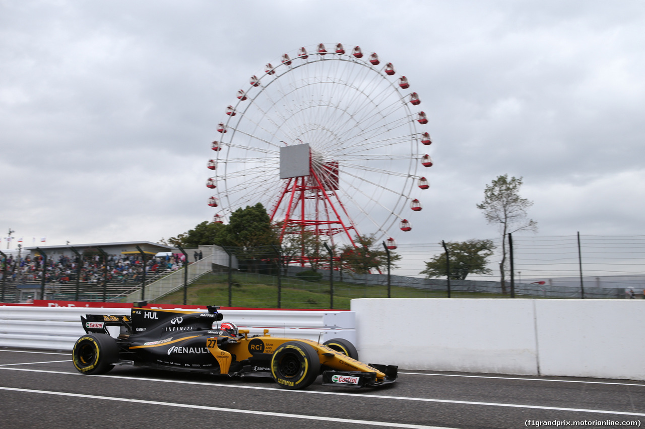 GP GIAPPONE, 06.10.2017- Prove Libere 1, Nico Hulkenberg (GER) Renault Sport F1 Team RS17