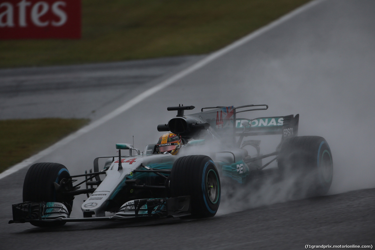 GP GIAPPONE, 06.10.2017- Prove Libere 2, Lewis Hamilton (GBR) Mercedes AMG F1 W08