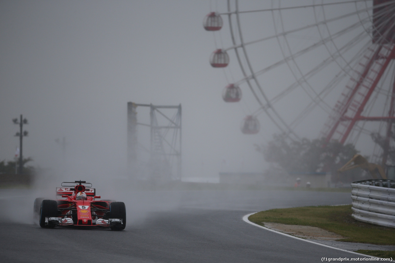 GP GIAPPONE, 06.10.2017- Prove Libere 2, Sebastian Vettel (GER) Ferrari SF70H