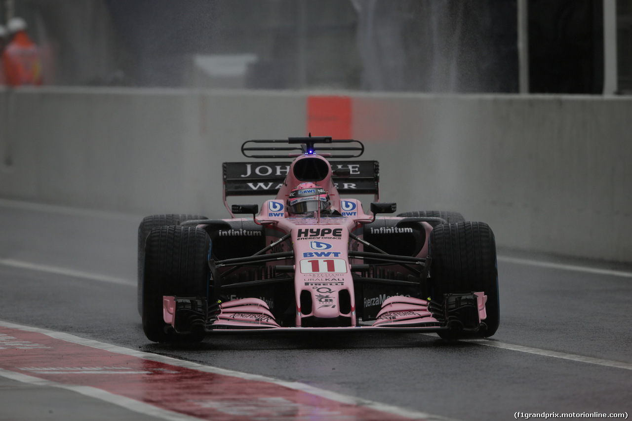 GP GIAPPONE, 06.10.2017- Prove Libere 2, Sergio Perez (MEX) Sahara Force India F1 VJM010