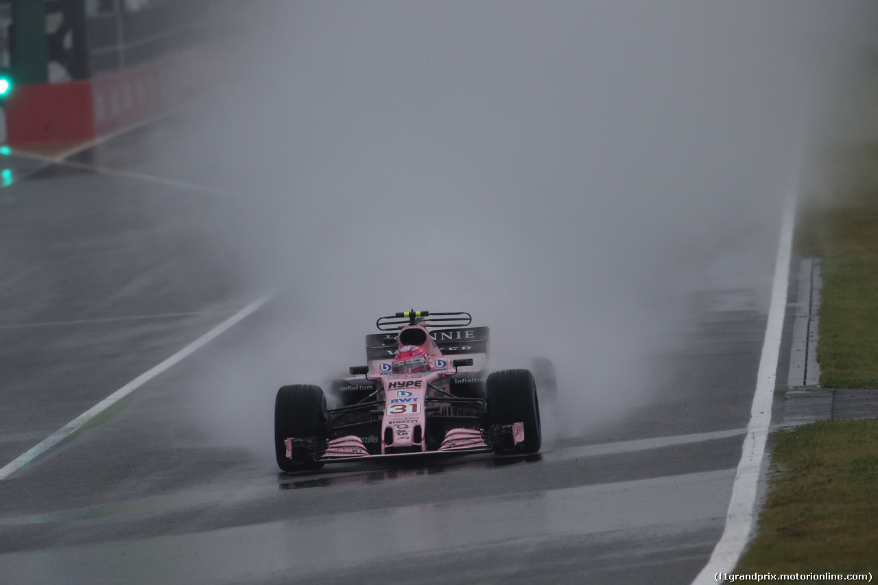 GP GIAPPONE, 06.10.2017- Prove Libere 2, Esteban Ocon (FRA) Sahara Force India F1 VJM10