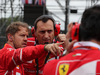 GP GRAN BRETAGNA, 16.07.2017 - Gara, Sebastian Vettel (GER) Ferrari SF70H e Riccardo Adami (ITA) Ferrari Gara Engineer