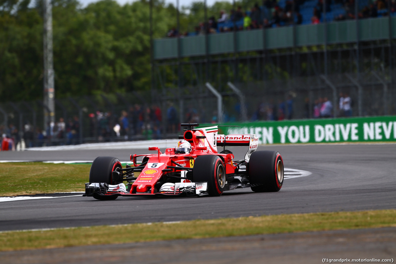 GP GRAN BRETAGNA, 14.07.2017 - Prove Libere 1, Sebastian Vettel (GER) Ferrari SF70H