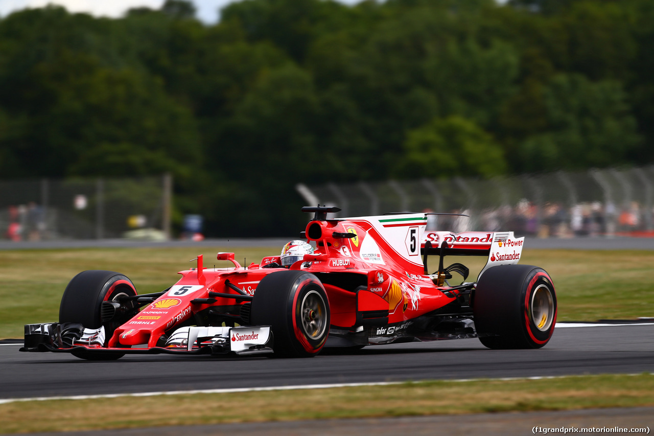 GP GRAN BRETAGNA, 14.07.2017 - Prove Libere 1, Sebastian Vettel (GER) Ferrari SF70H