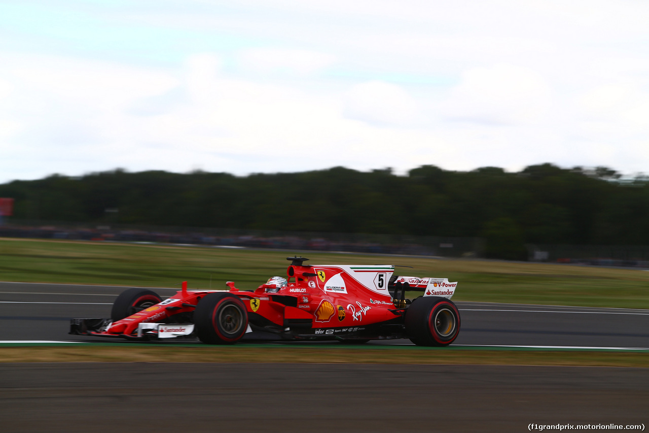 GP GRAN BRETAGNA, 14.07.2017 - Prove Libere 1, Sebastian Vettel (GER) Ferrari SF70H