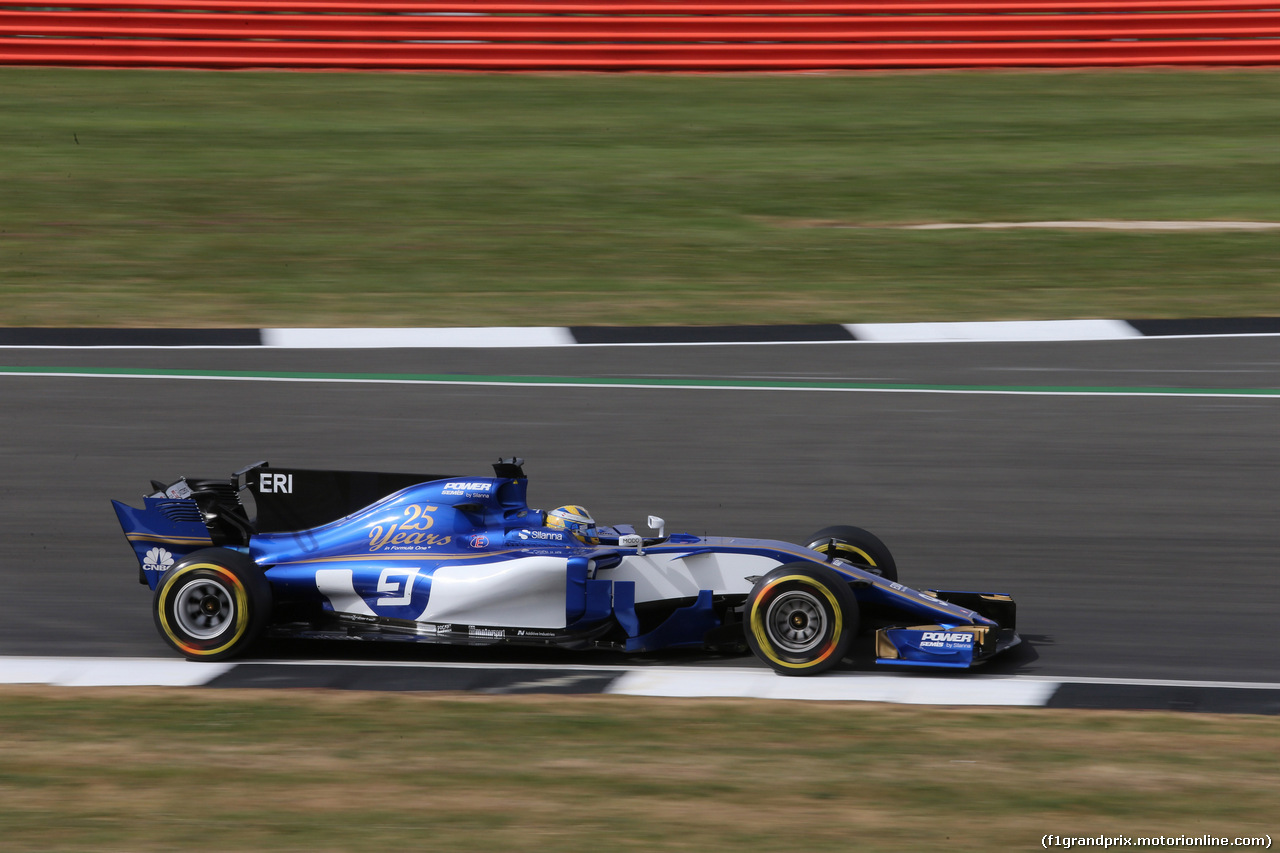 GP GRAN BRETAGNA, 14.07.2017 - Prove Libere 1, Marcus Ericsson (SUE) Sauber C36