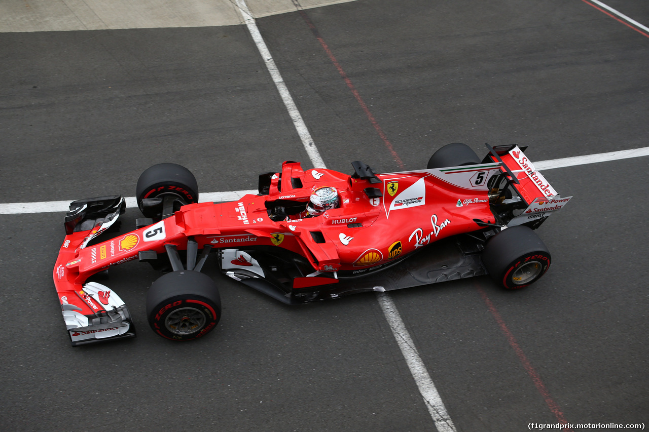 GP GRAN BRETAGNA, 14.07.2017 - Prove Libere 1, Sebastian Vettel (GER) Ferrari SF70H