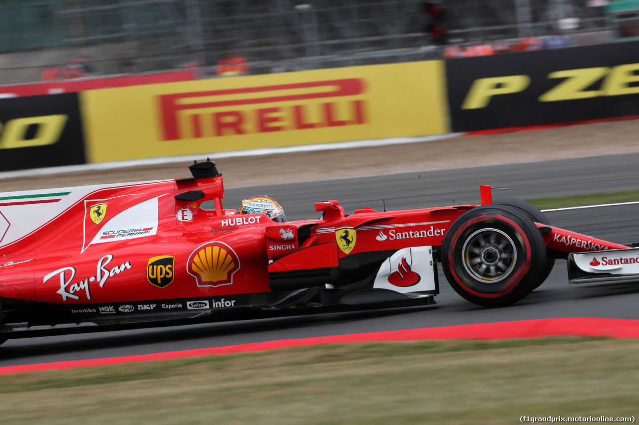 GP GRAN BRETAGNA, 14.07.2017 - Prove Libere 2, Sebastian Vettel (GER) Ferrari SF70H