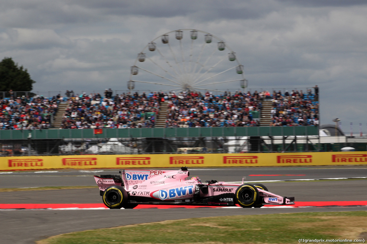 GP GRAN BRETAGNA, 14.07.2017 - Prove Libere 2, Sergio Perez (MEX) Sahara Force India F1 VJM010