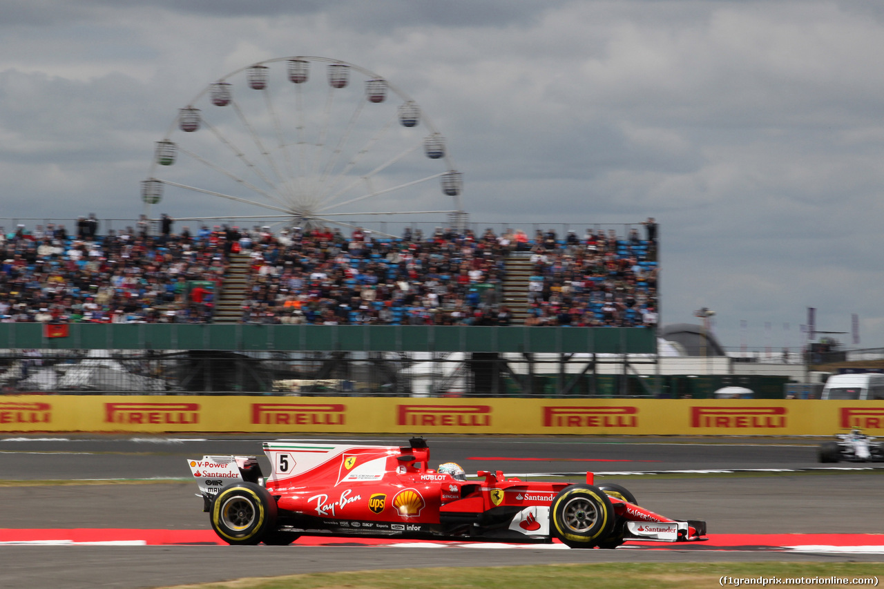 GP GRAN BRETAGNA, 14.07.2017 - Prove Libere 2, Sebastian Vettel (GER) Ferrari SF70H