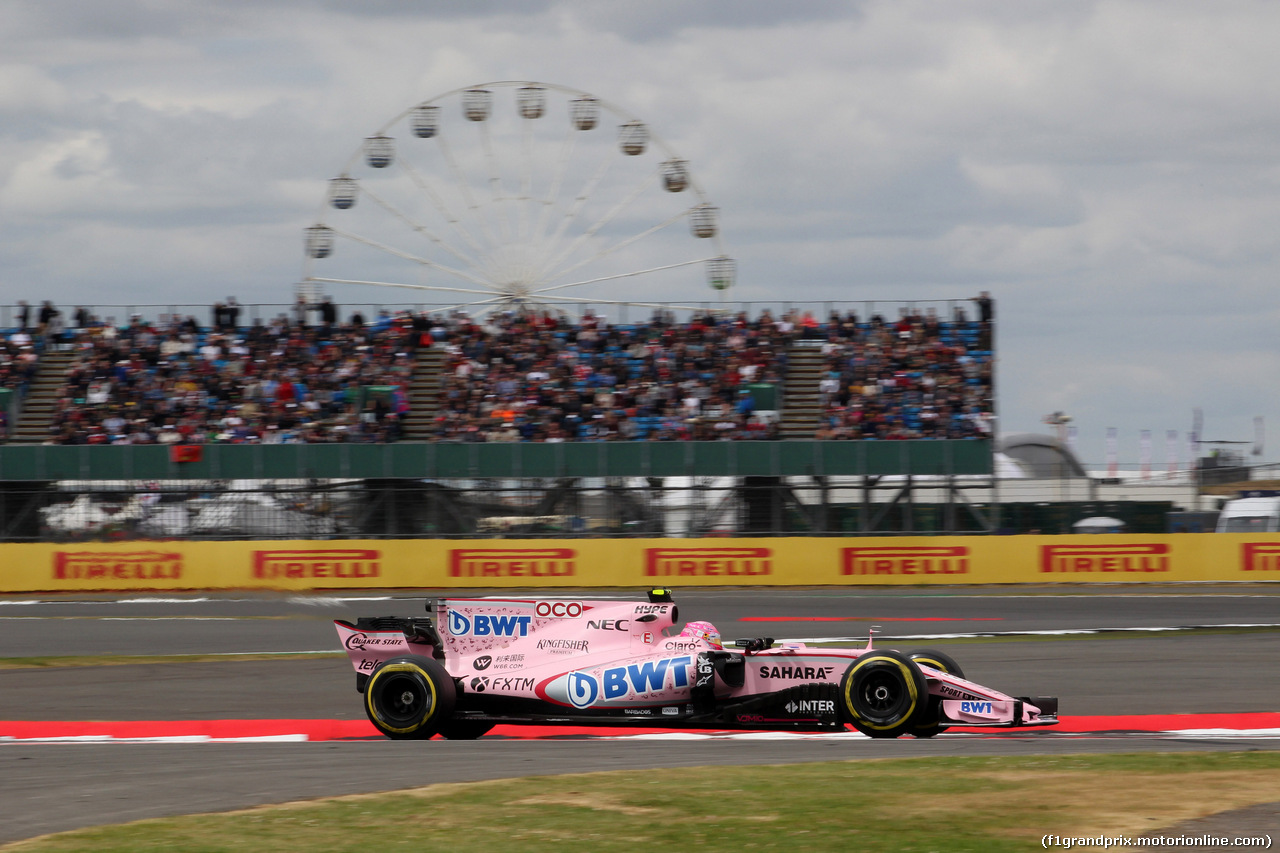 GP GRAN BRETAGNA, 14.07.2017 - Prove Libere 2, Esteban Ocon (FRA) Sahara Force India F1 VJM10