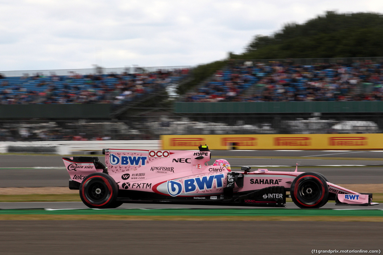 GP GRAN BRETAGNA, 14.07.2017 - Prove Libere 2, Esteban Ocon (FRA) Sahara Force India F1 VJM10