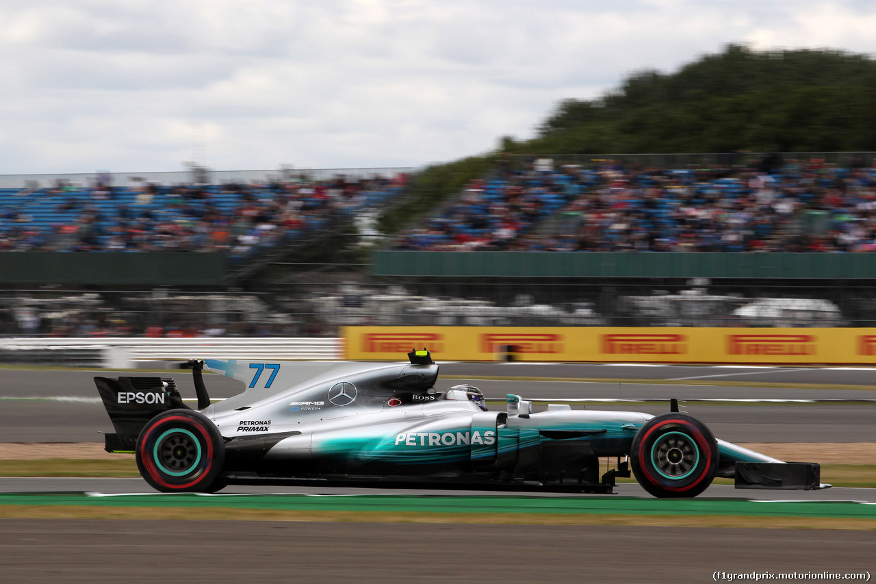 GP GRAN BRETAGNA, 14.07.2017 - Prove Libere 2, Valtteri Bottas (FIN) Mercedes AMG F1 W08