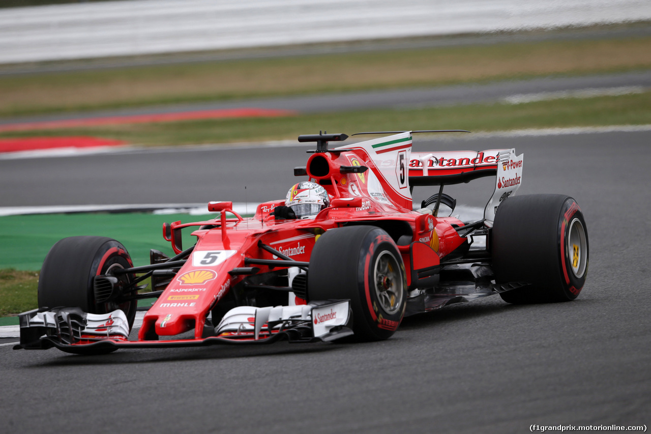 GP GRAN BRETAGNA, 14.07.2017 - Prove Libere 2, Sebastian Vettel (GER) Ferrari SF70H