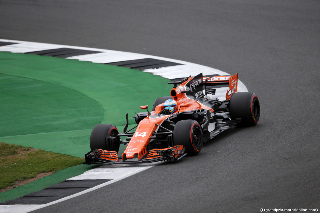 GP GRAN BRETAGNA, 14.07.2017 - Prove Libere 2, Fernando Alonso (ESP) McLaren MCL32