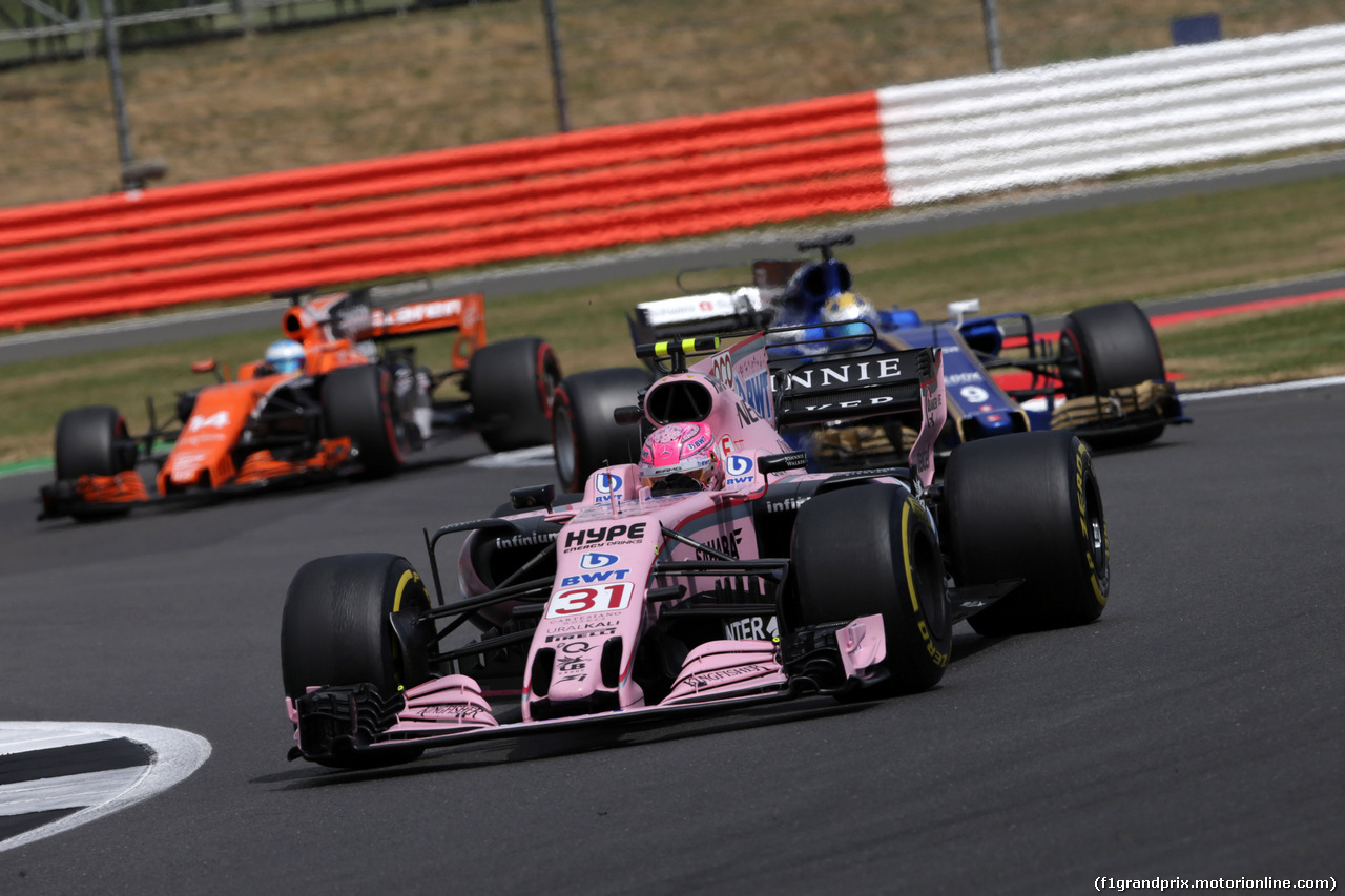 GP GRAN BRETAGNA, 14.07.2017 - Prove Libere 2, Esteban Ocon (FRA) Sahara Force India F1 VJM10