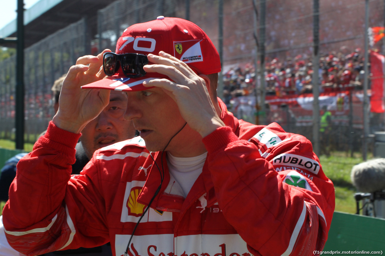 GP ITALIA, 03.09.2017- Gara, partenzaing grid Kimi Raikkonen (FIN) Ferrari SF70H