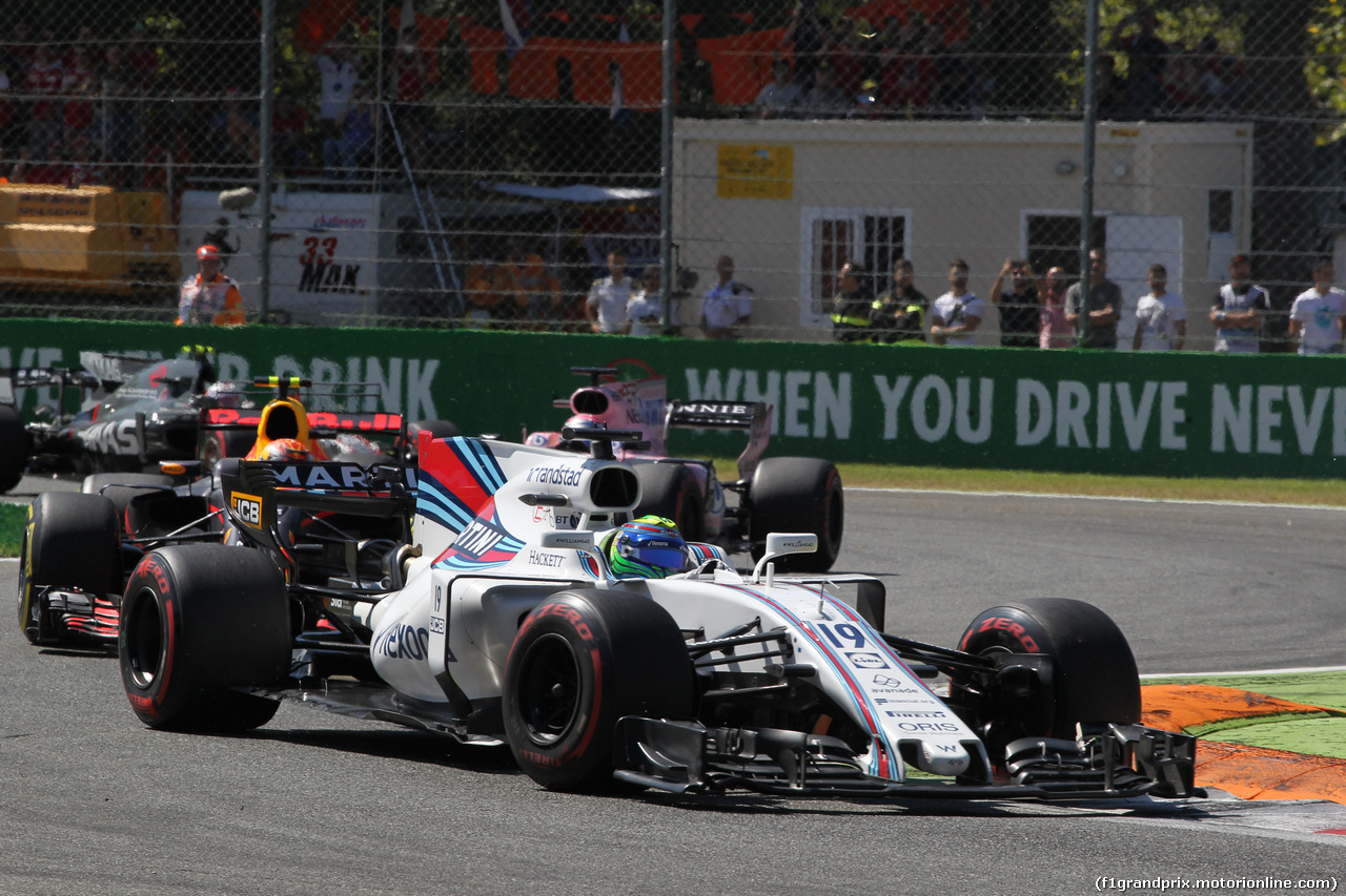 GP ITALIA, 03.09.2017- Gara, Felipe Massa (BRA) Williams F1 Team FW40