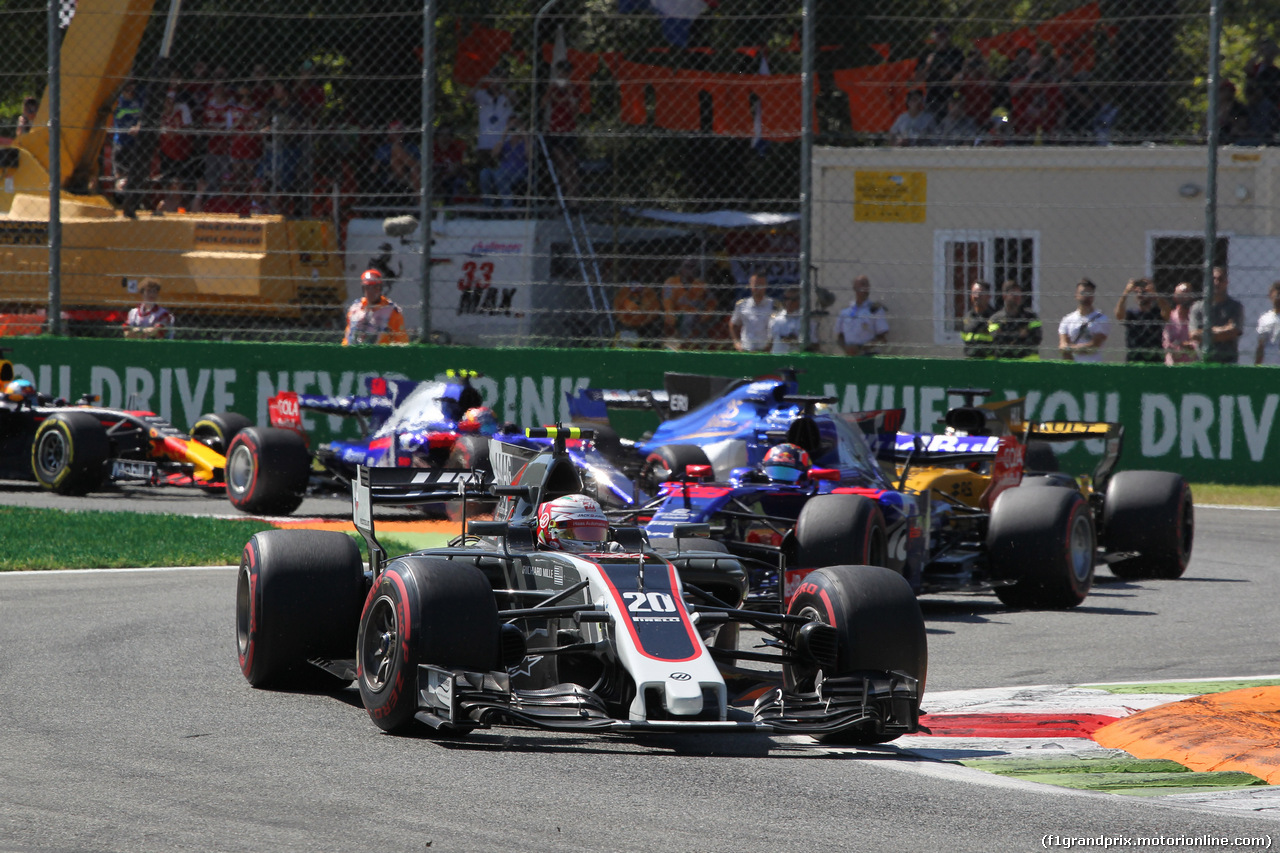 GP ITALIA, 03.09.2017- Gara, Kevin Magnussen (DEN) Haas F1 Team VF-17