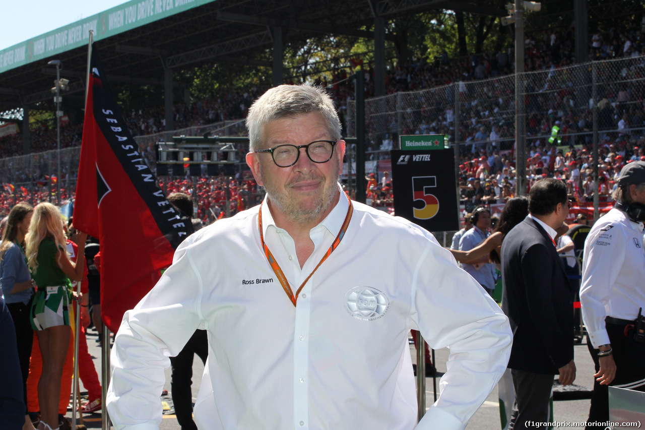 GP ITALIA, 03.09.2017- Gara, partenzaing grid Ross Brawn (GBR) Formula One Managing Director of Motorsports