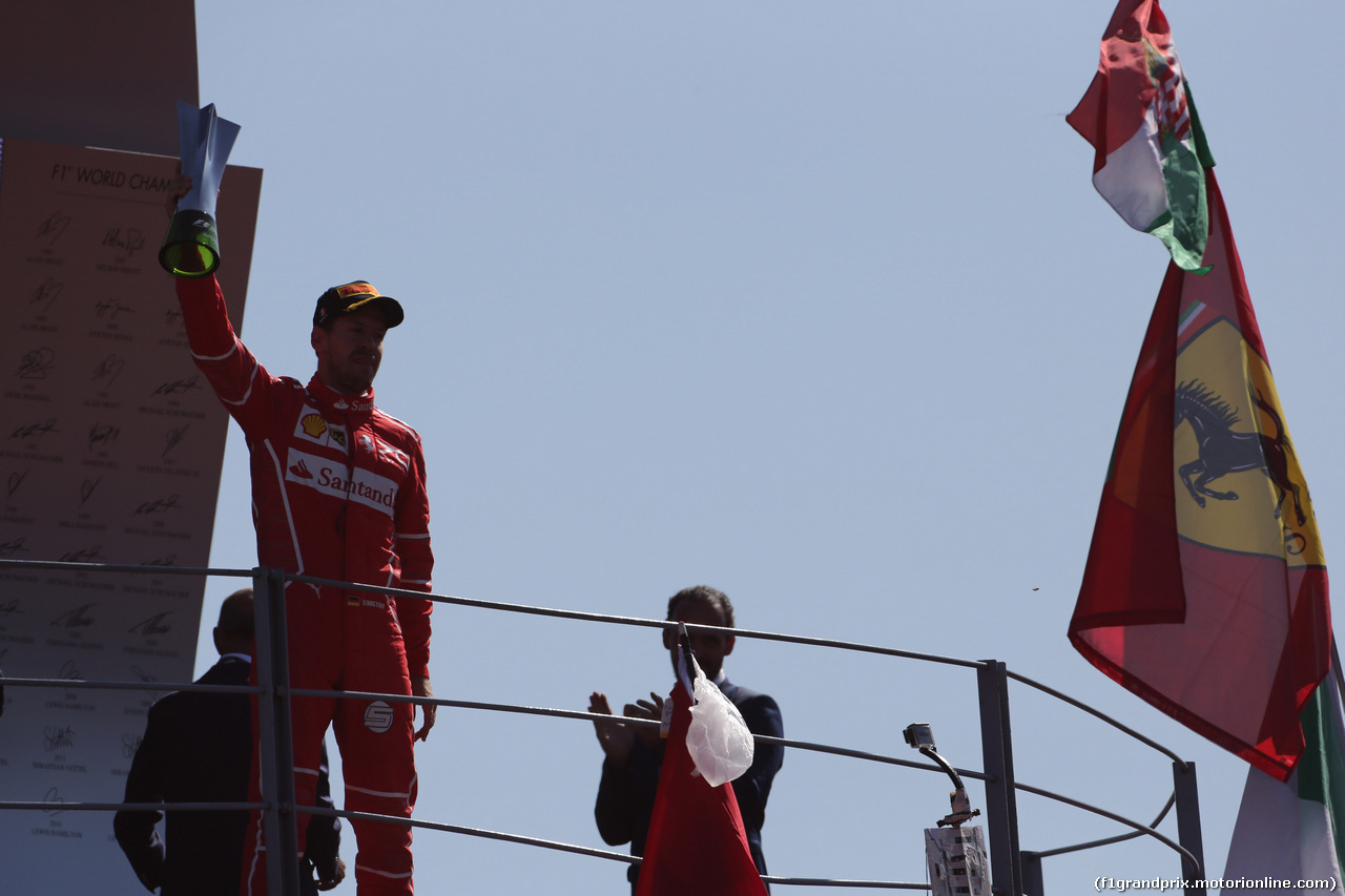 GP ITALIA, 03.09.2017- Podium, 3rd Sebastian Vettel (GER) Ferrari SF70H