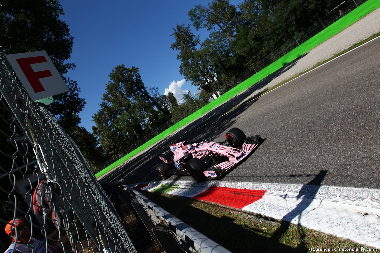 GP ITALIA, 03.09.2017- Gara, Sergio Perez (MEX) Sahara Force India F1 VJM010