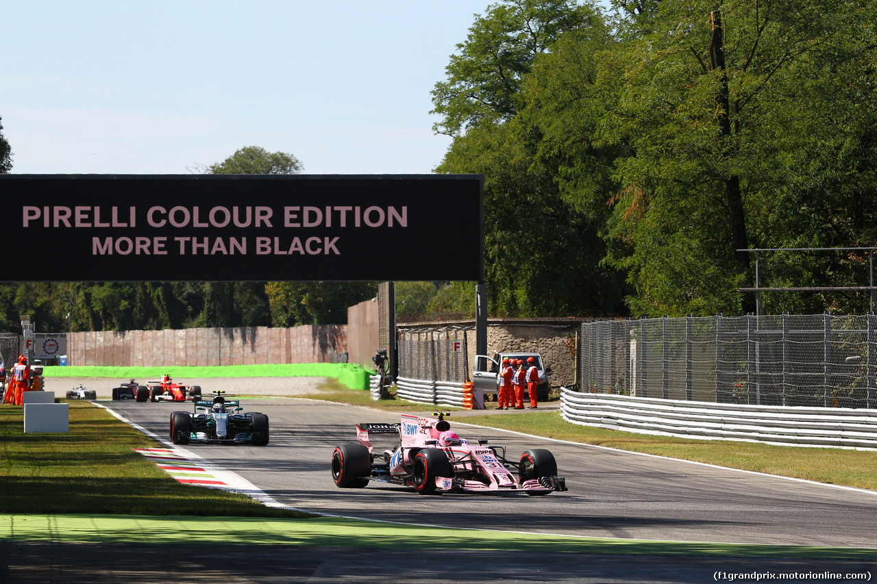 GP ITALIA, 03.09.2017- Gara, Esteban Ocon (FRA) Sahara Force India F1 VJM10