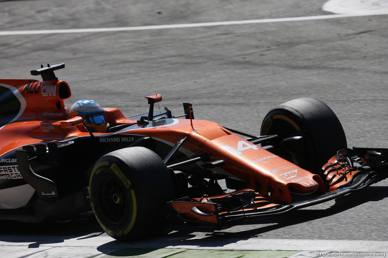 GP ITALIA, 03.09.2017- Gara, Fernando Alonso (ESP) McLaren Honda MCL32