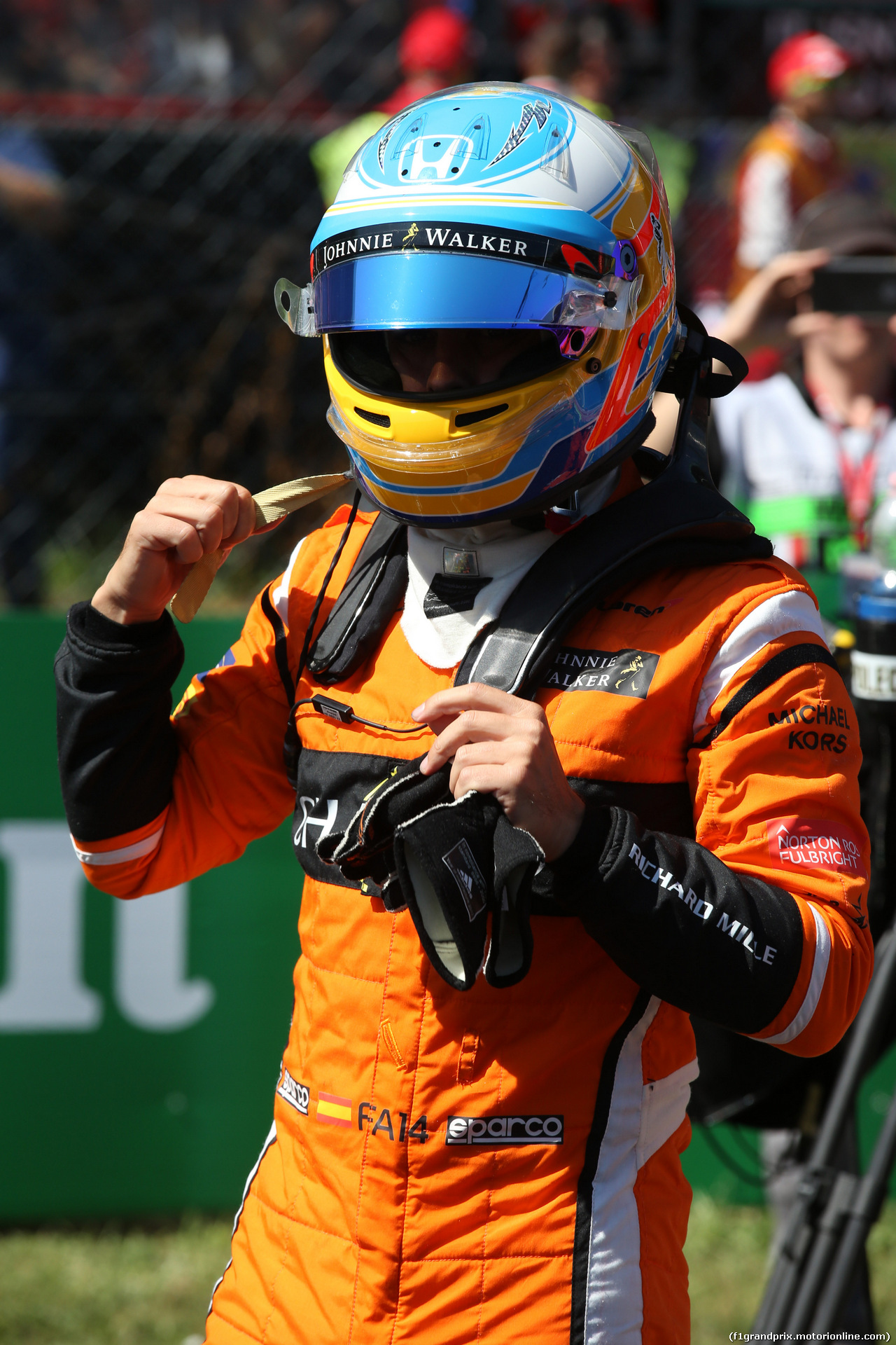 GP ITALIA, 03.09.2017- Gara, The partenzaing grid Fernando Alonso (ESP) McLaren Honda MCL32