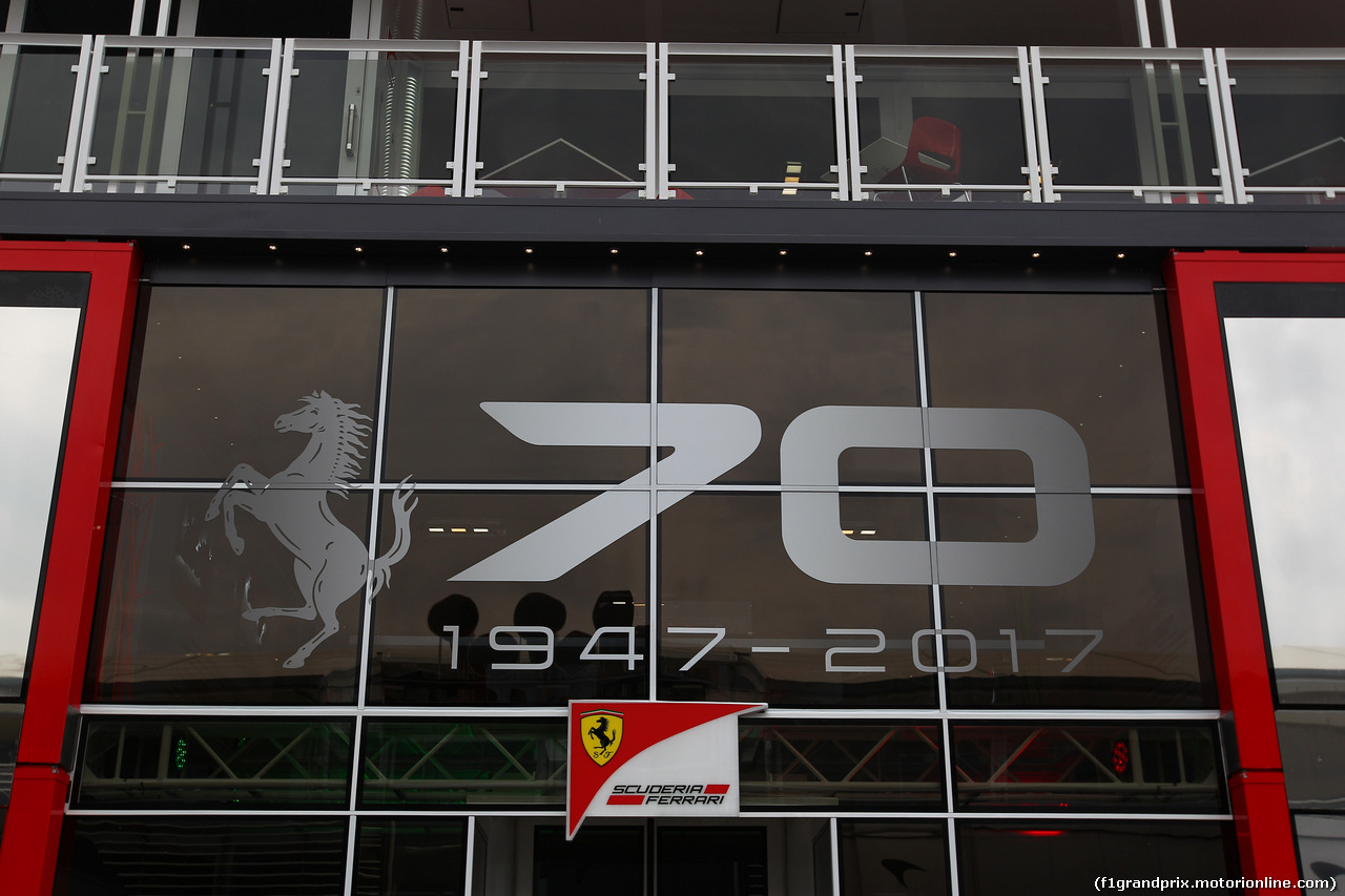 GP ITALIA, 31.08.2017- The Ferrari Hospitality with the 70 yo celebration
