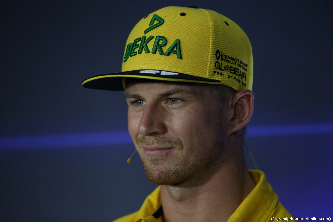 GP ITALIA, 31.08.2017- Giovedi' Press Conference, Nico Hulkenberg (GER) Renault Sport F1 Team RS17