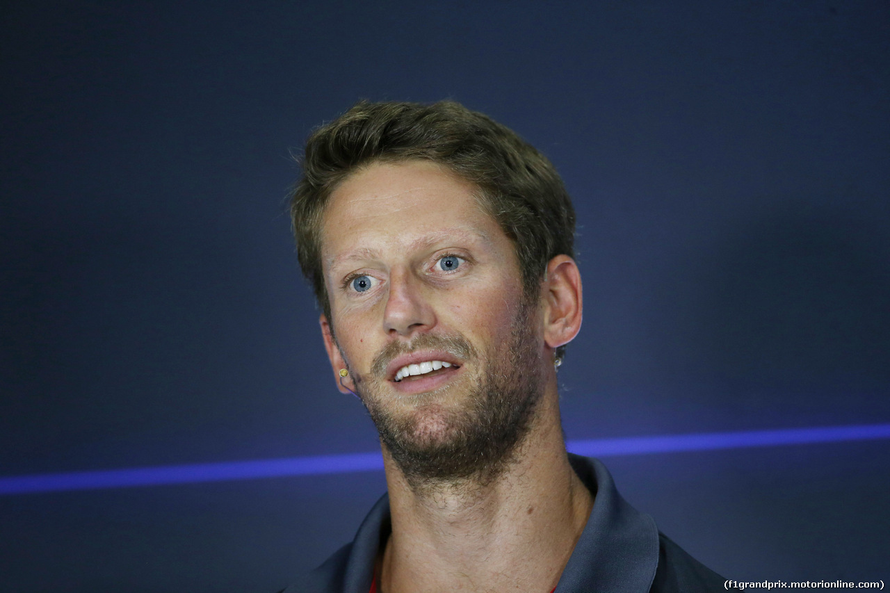 GP ITALIA, 31.08.2017- Giovedi' Press Conference, Romain Grosjean (FRA) Haas F1 Team VF-17