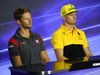 GP ITALIA, 31.08.2017- Giovedi' Press Conference, Romain Grosjean (FRA) Haas F1 Team VF-17 e Nico Hulkenberg (GER) Renault Sport F1 Team RS17