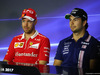 GP ITALIA, 31.08.2017- Giovedi' Press Conference, Sebastian Vettel (GER) Ferrari SF70H e Sergio Perez (MEX) Sahara Force India F1 VJM010