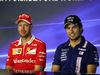 GP ITALIA, 31.08.2017- Giovedi' Press Conference, Sebastian Vettel (GER) Ferrari SF70H (L) e Sergio Perez (MEX) Sahara Force India F1 VJM010 (R)