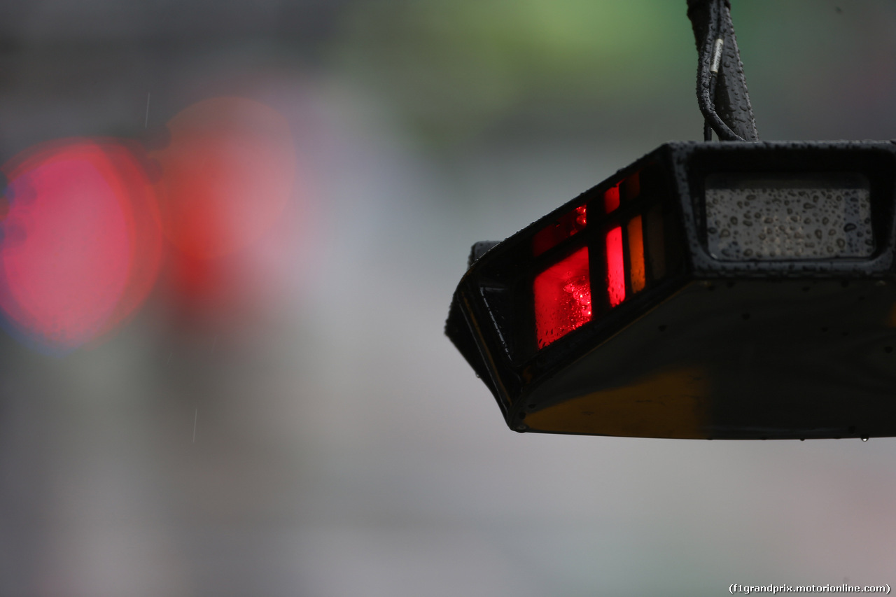 GP ITALIA, 02.09.2017- Free practice 3, Rain in the pitlane e red higlights