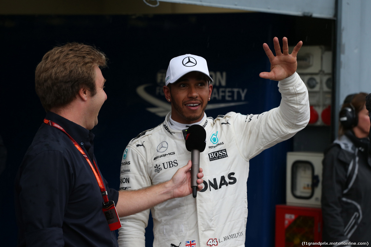 GP ITALIA, 02.09.2017- Qualifiche celebration: pole position Lewis Hamilton (GBR) Mercedes AMG F1 W08 , 2nd Max Verstappen (NED) Red Bull Racing RB13 e 3rd  Daniel Ricciardo (AUS) Red Bull Racing RB13