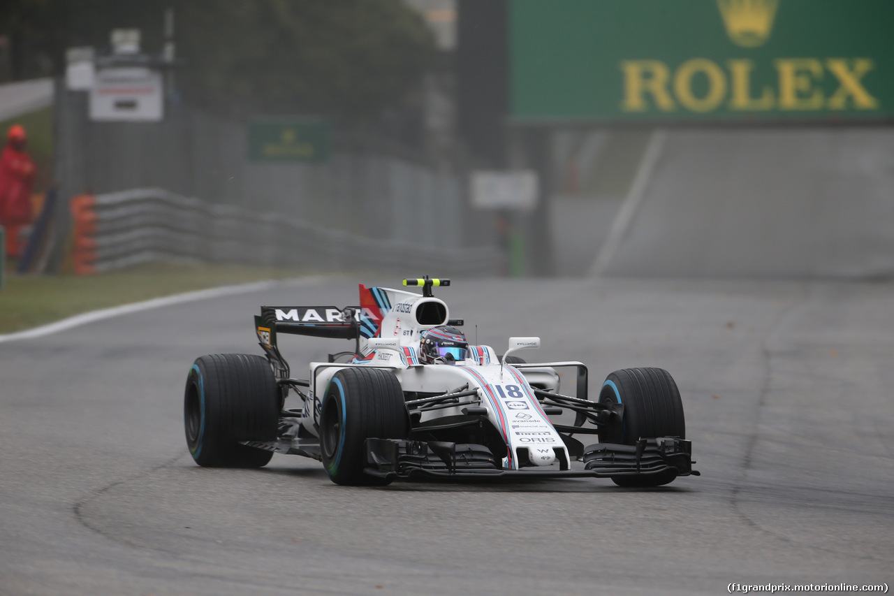 GP ITALIA, 02.09.2017- Qualifiche, Lance Stroll (CDN) Williams FW40
