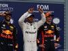 GP ITALIA, 02.09.2017- Qualifiche celebration: pole position Lewis Hamilton (GBR) Mercedes AMG F1 W08 , 2nd Max Verstappen (NED) Red Bull Racing RB13 e 3rd  Daniel Ricciardo (AUS) Red Bull Racing RB13