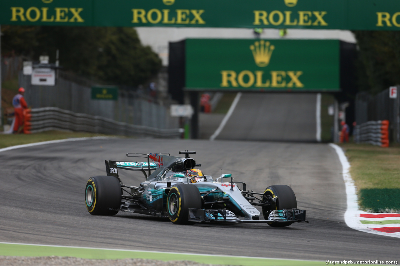 GP ITALIA, 01.09.2017- Prove Libere 1, Lewis Hamilton (GBR) Mercedes AMG F1 W08